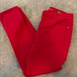 Style & co red slim leg jeans
